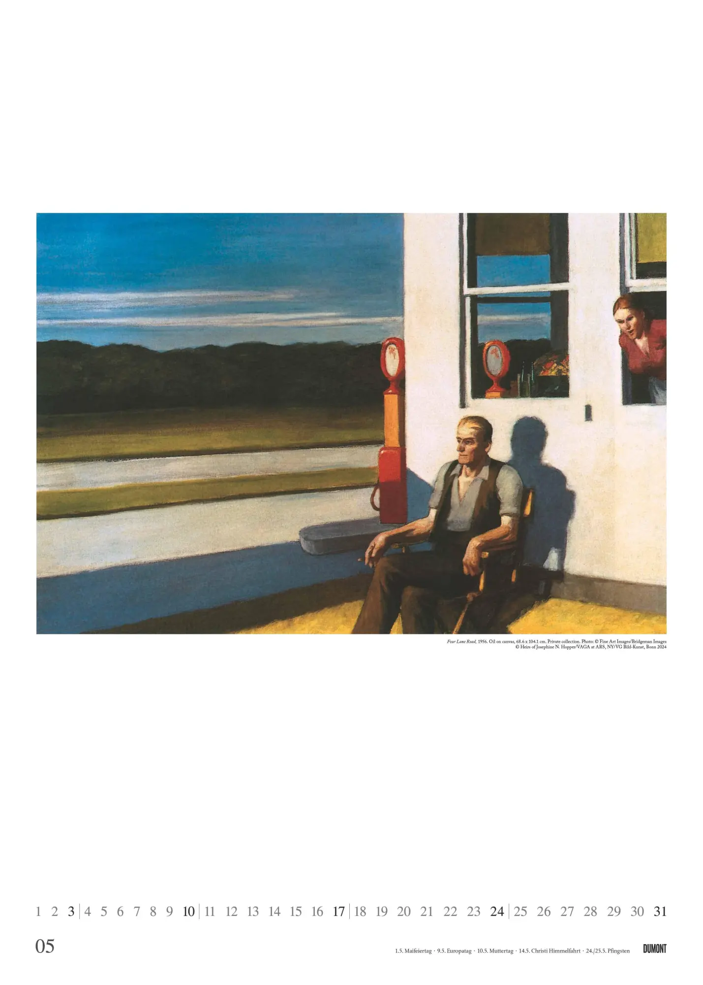 Bild: 4069095006560 | Edward Hopper 2026 - Kunst-Kalender - Poster-Kalender - 50x70 | 14 S.