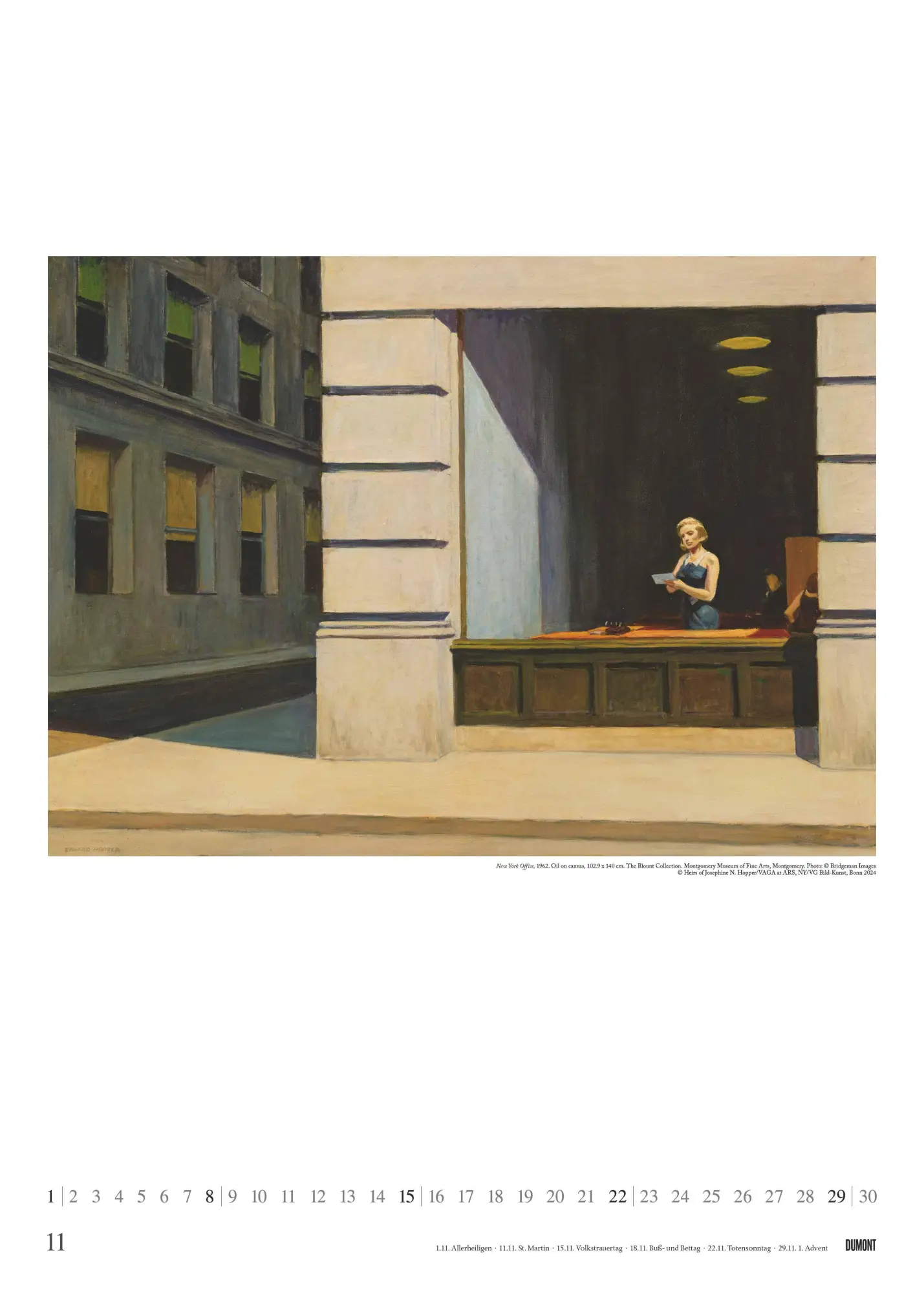 Bild: 4069095006560 | Edward Hopper 2026 - Kunst-Kalender - Poster-Kalender - 50x70 | 14 S.