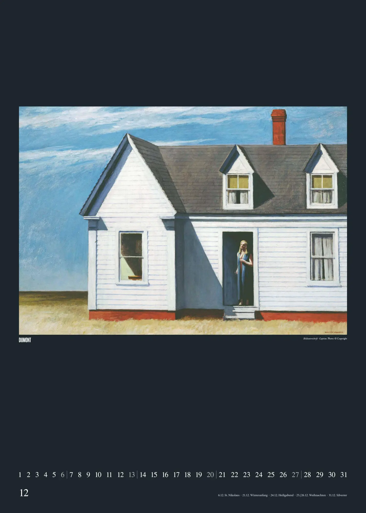 Bild: 4069095006560 | Edward Hopper 2026 - Kunst-Kalender - Poster-Kalender - 50x70 | 14 S.