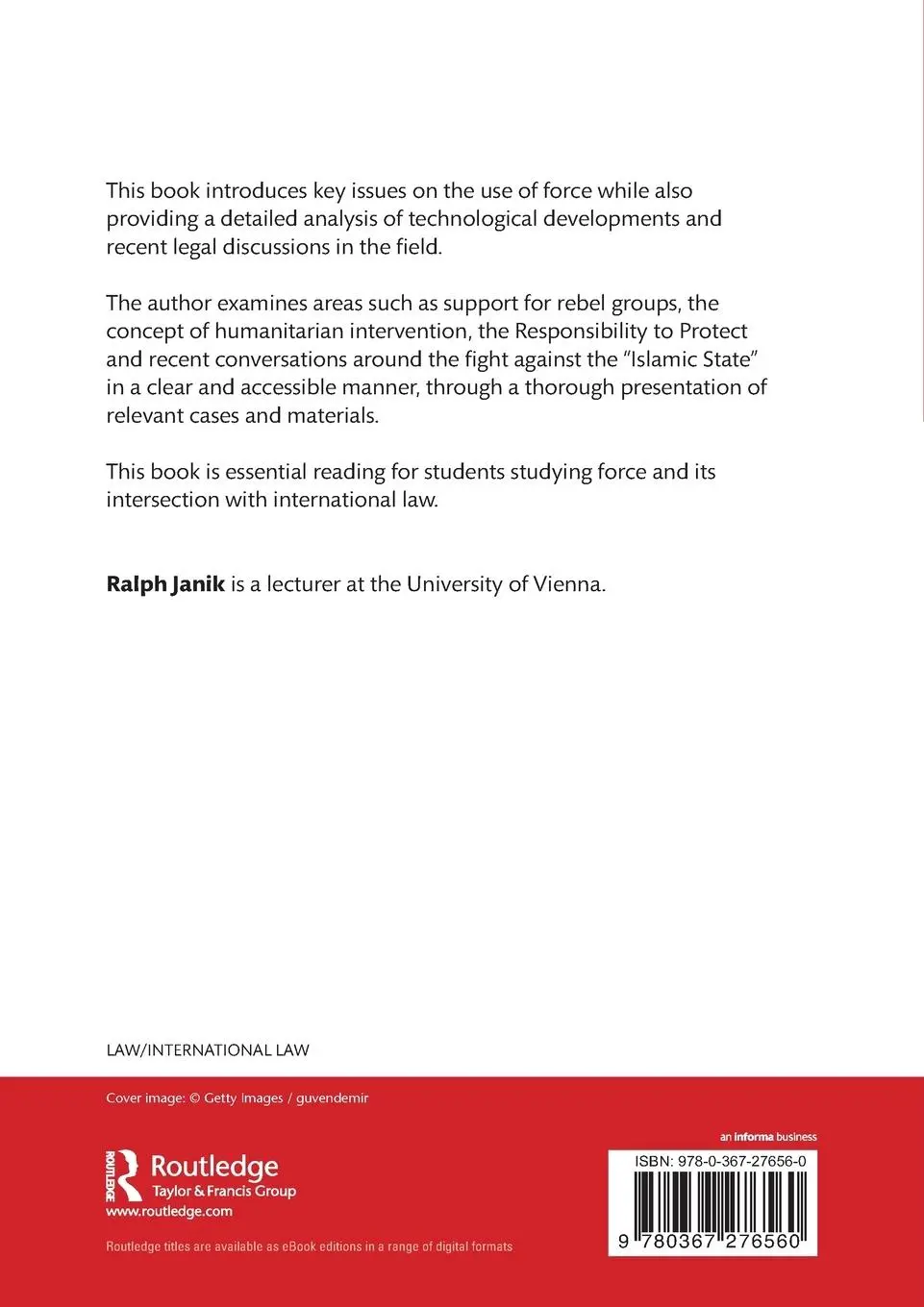 Rückseite: 9780367276560 | International Law and the Use of Force | Cases and Materials | Janik