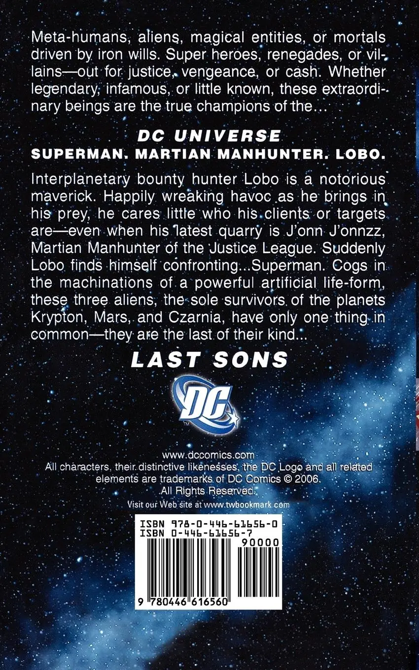 Rückseite: 9780446616560 | DC Universe Last Sons | Alan Grant | Taschenbuch | Englisch | 2006