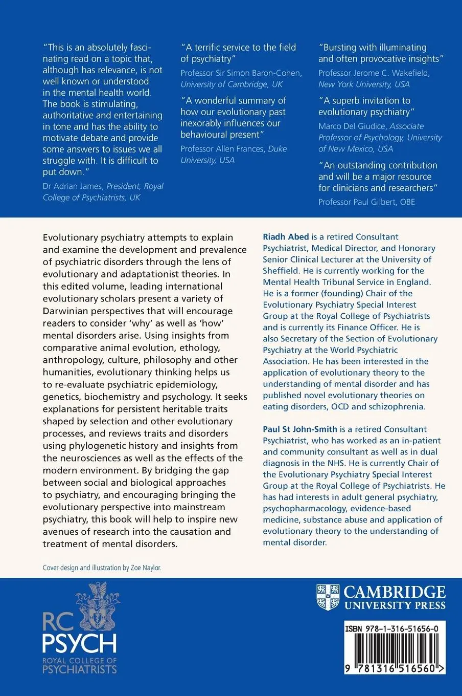 Rückseite: 9781316516560 | Evolutionary Psychiatry | Riadh Abed (u. a.) | Buch | Gebunden | 2022