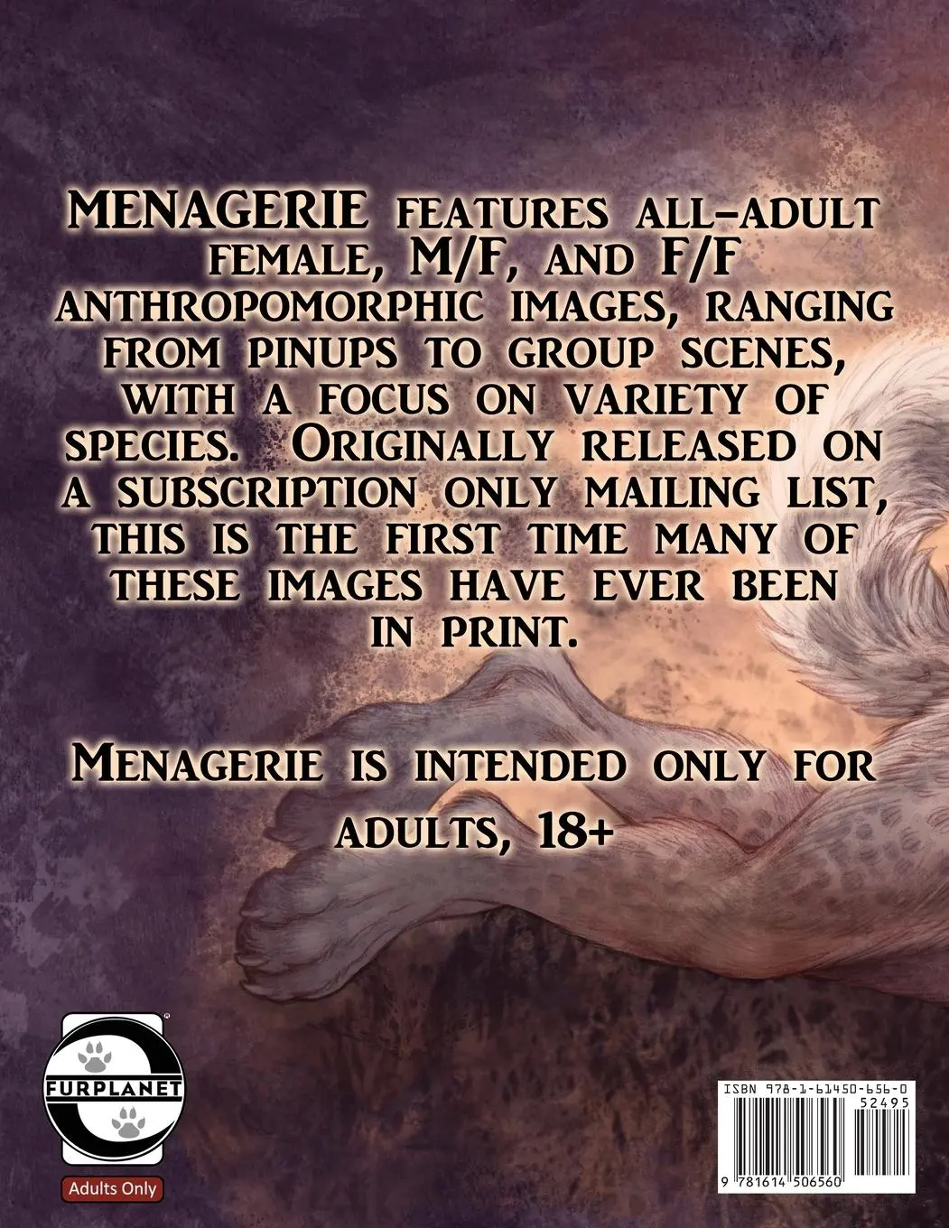 Rückseite: 9781614506560 | Menagerie Adult Folio (Female) #04 | Rukis | Taschenbuch | Englisch