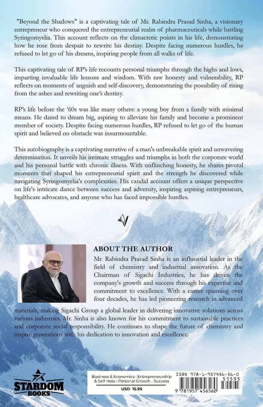 Rückseite: 9781957456560 | BEYOND THE SHADOWS | From Pain to Prosperity | Rabindra Prasad Sinha