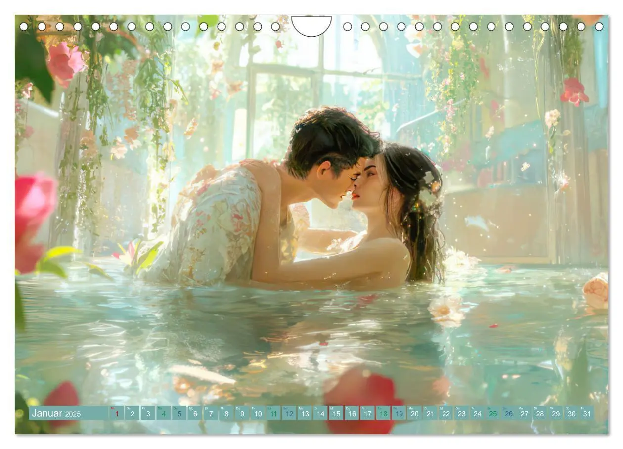 Bild: 9783457206560 | Zarte anmutige Romanzen (Wandkalender 2025 DIN A4 quer), CALVENDO...