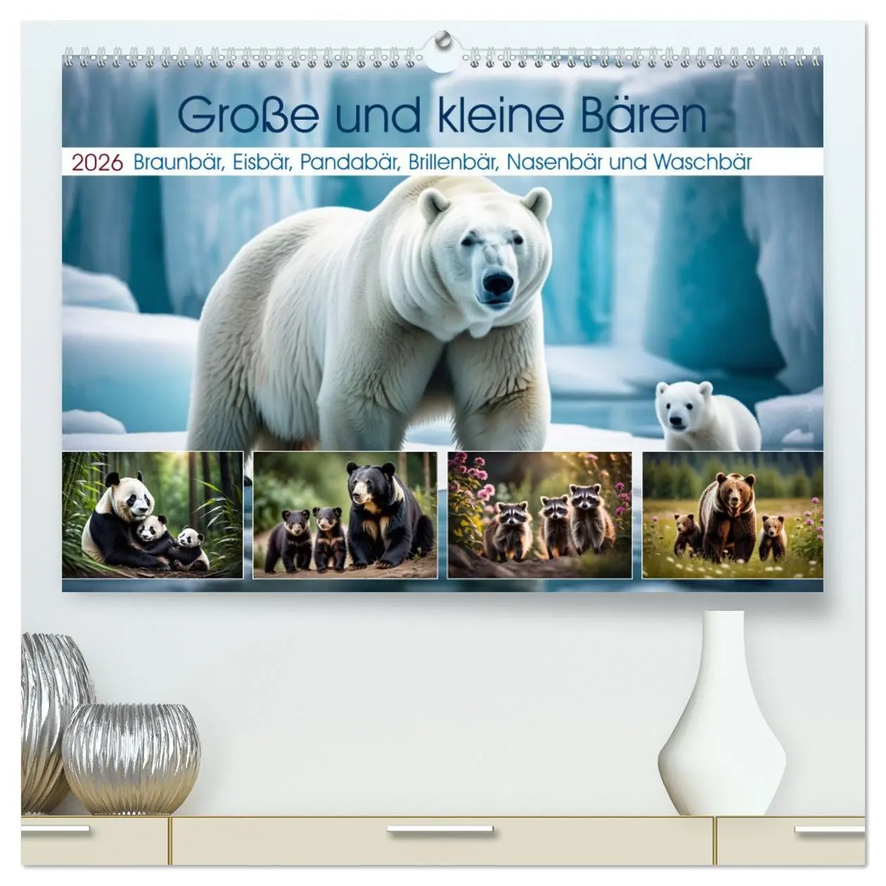 Cover: 9783457376560 | Große und kleine Bären (hochwertiger Premium Wandkalender 2026 DIN...