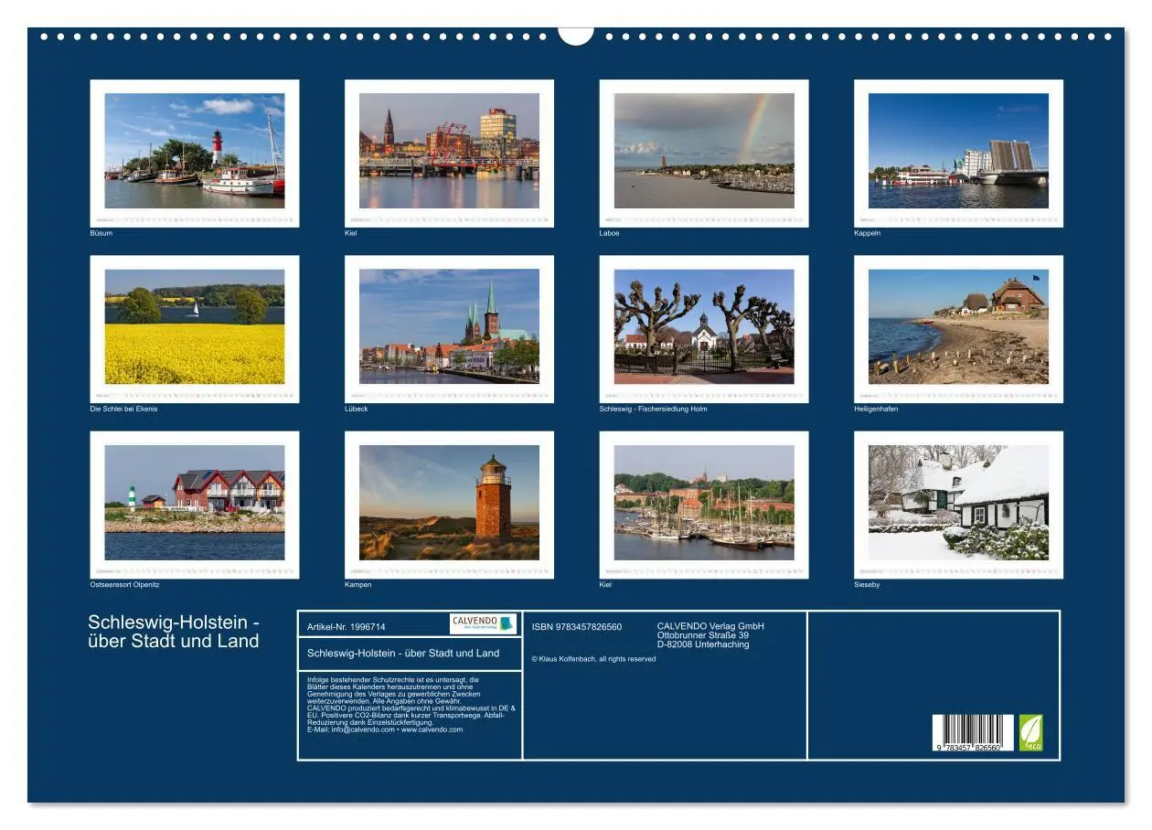 Bild: 9783457826560 | Schleswig-Holstein - über Stadt und Land (Wandkalender 2026 DIN A2...