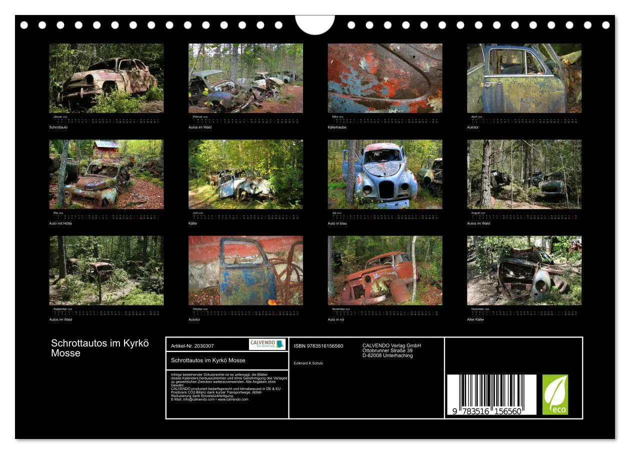 Bild: 9783516156560 | Schrottautos im Kyrkö Mosse (Wandkalender 2026 DIN A4 quer),...