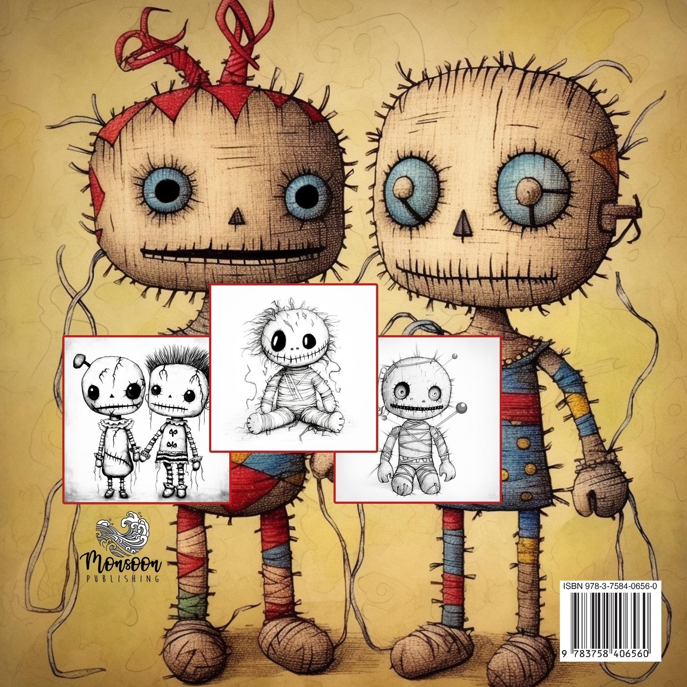 Rückseite: 9783758406560 | Voodoo Dolls Coloring Book for Adults | Monsoon Publishing | Buch