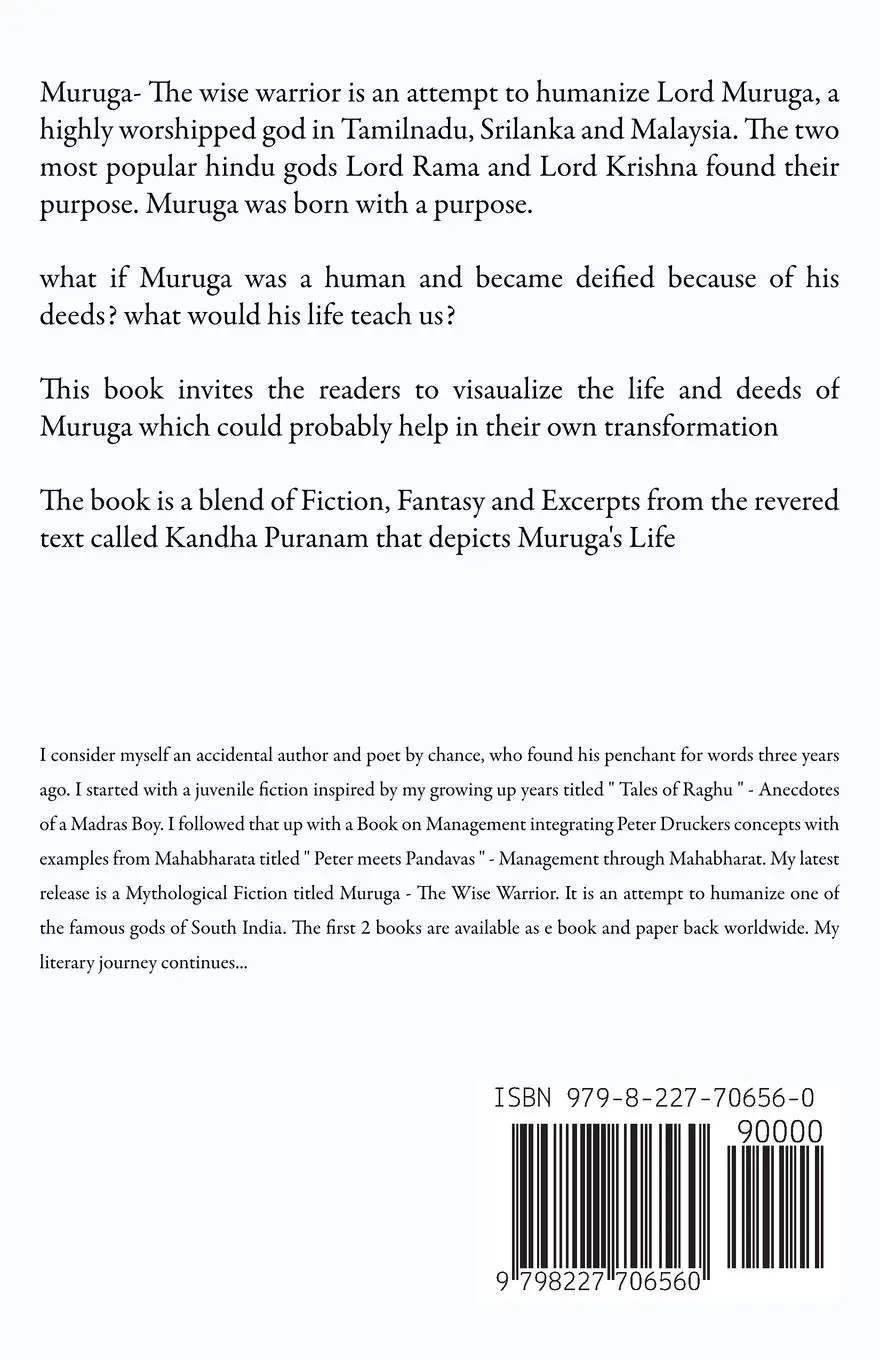 Rückseite: 9798227706560 | Muruga - The Wise Warrrior | Arvind Seshadri | Taschenbuch | Englisch