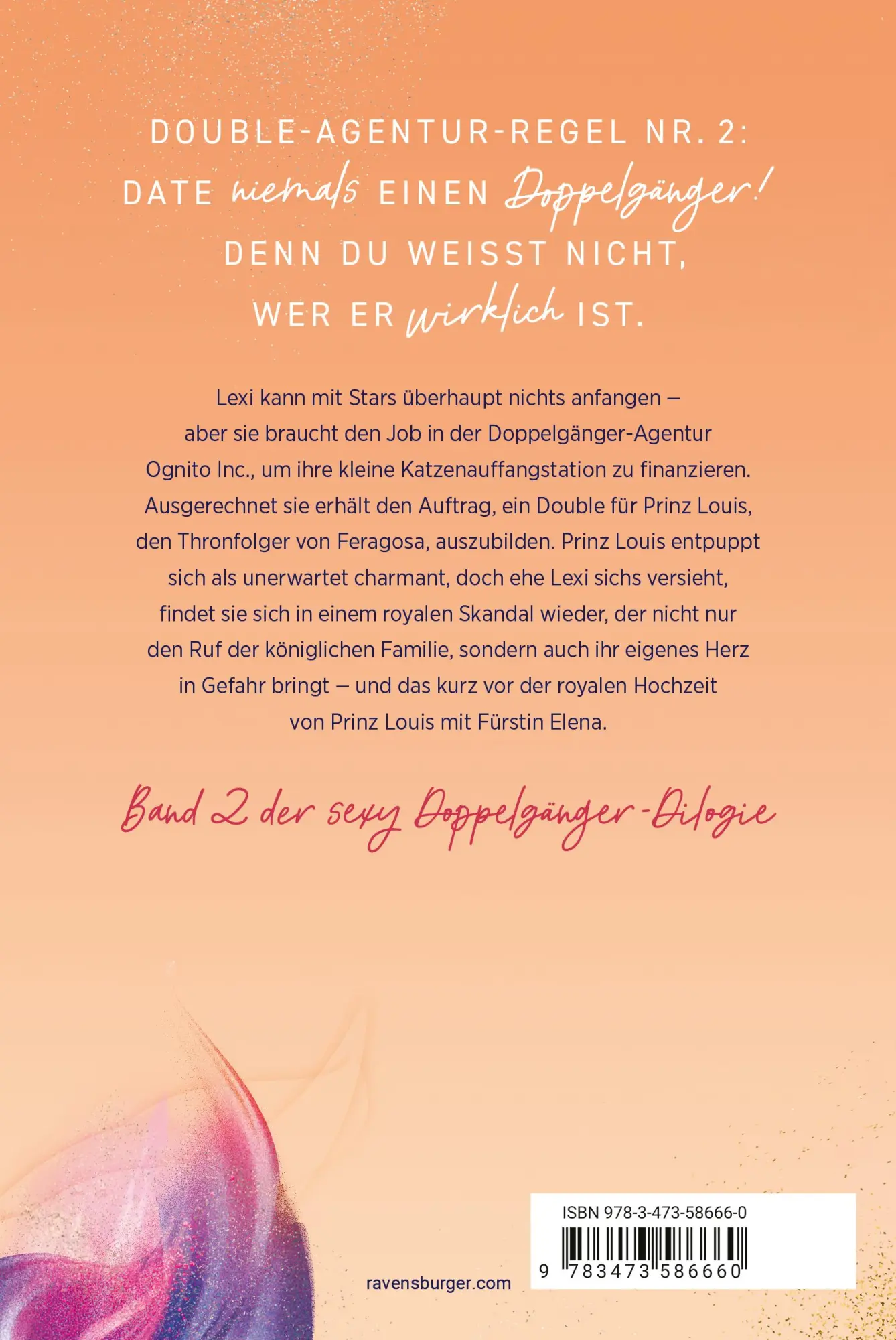 Rückseite: 9783473586660 | Doppelgänger-Agentur, Band 2 - Double Blush | Nina Mackay | Buch
