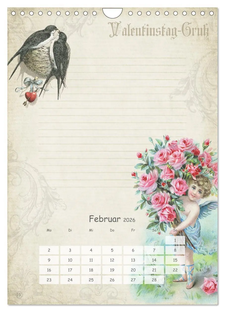Bild: 9783516456660 | Nostalgie-Jahr, Motive aus alten Poesiealben (Wandkalender 2026 DIN...