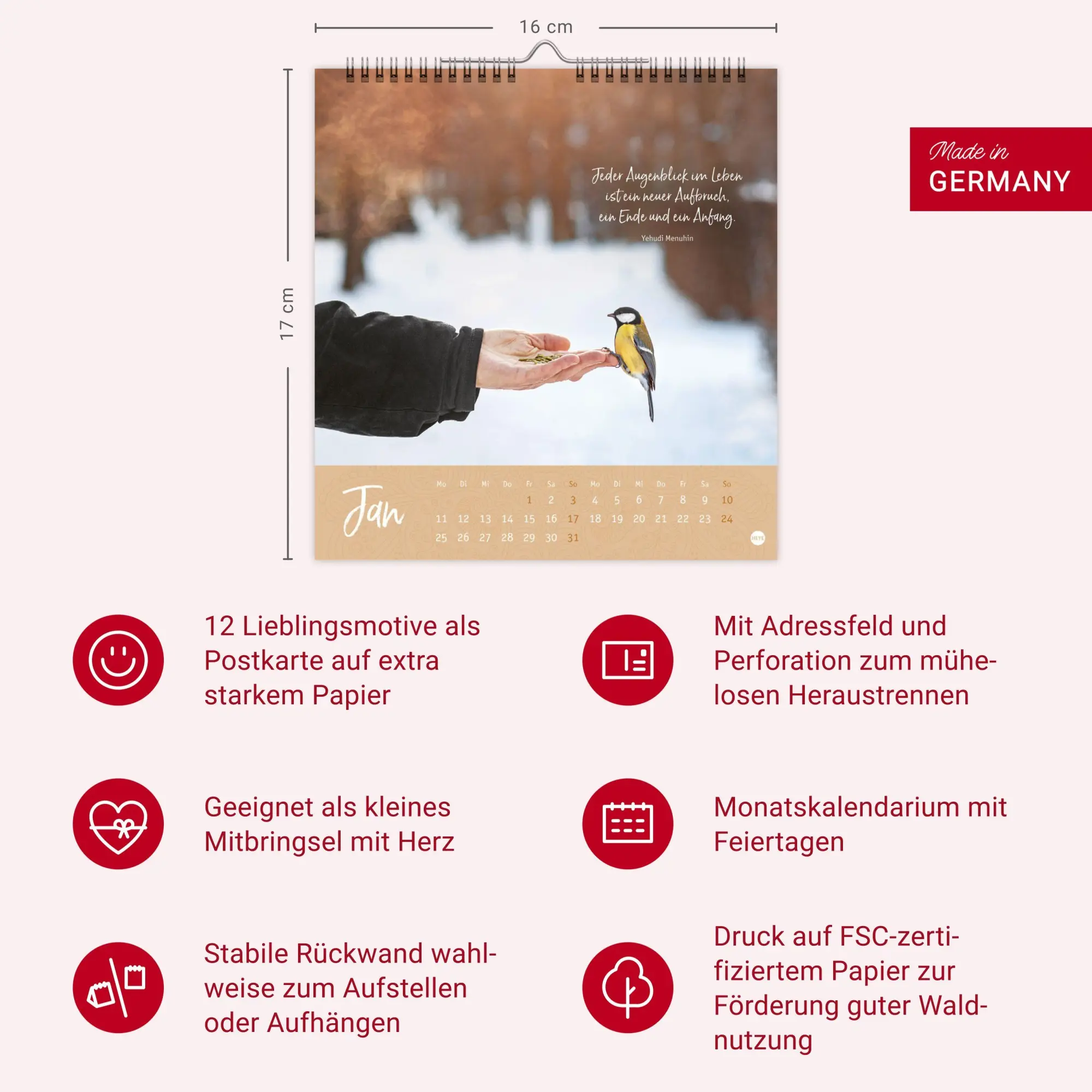 Bild: 9783756416660 | Augenblicke voller Zuversicht Postkartenkalender 2027 | Kalender