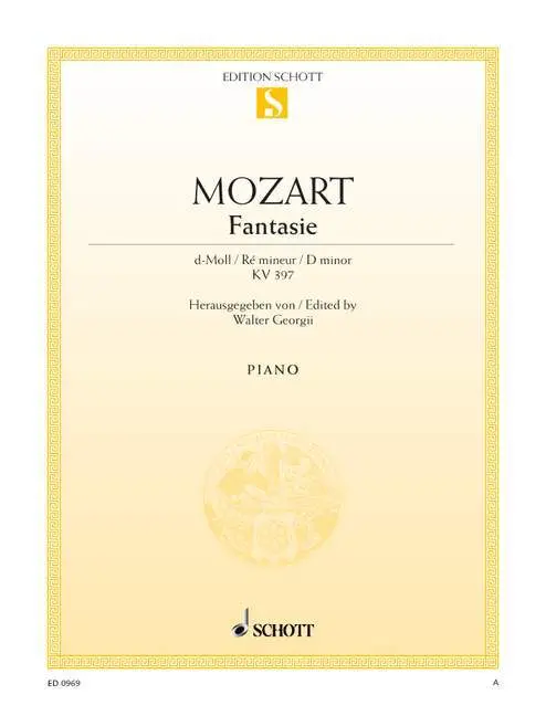 Cover: 9790001086660 | Fantasie D Kv397 | KV 397. Klavier. | Wolfgang Amadeus Mozart | Buch