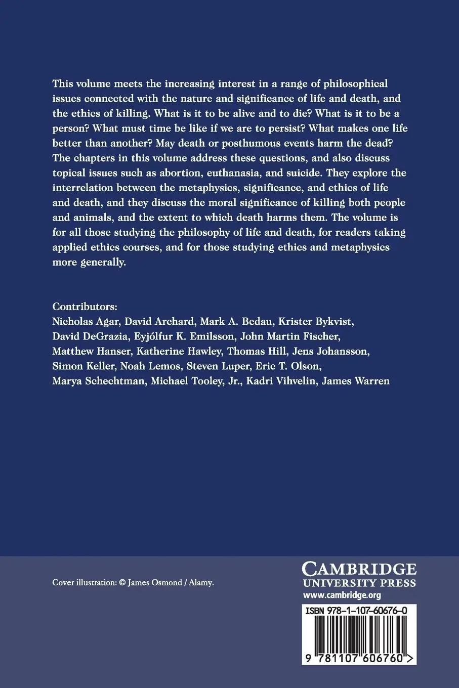 Rückseite: 9781107606760 | The Cambridge Companion to Life and Death | Steven Luper | Taschenbuch