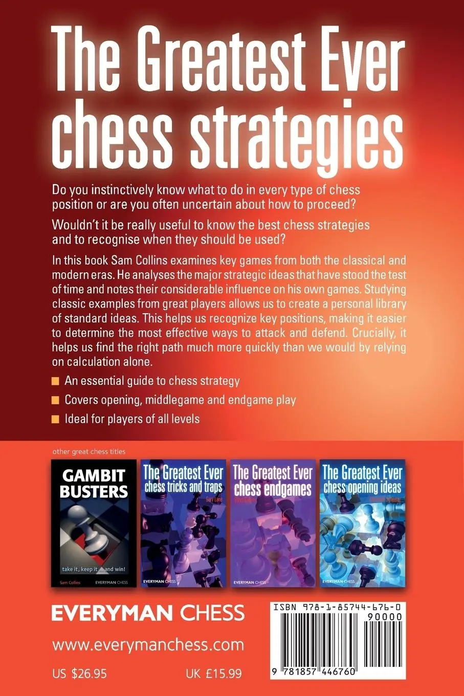 Rückseite: 9781857446760 | The Greatest Ever Chess Strategies | Sam Collins | Taschenbuch | 2012