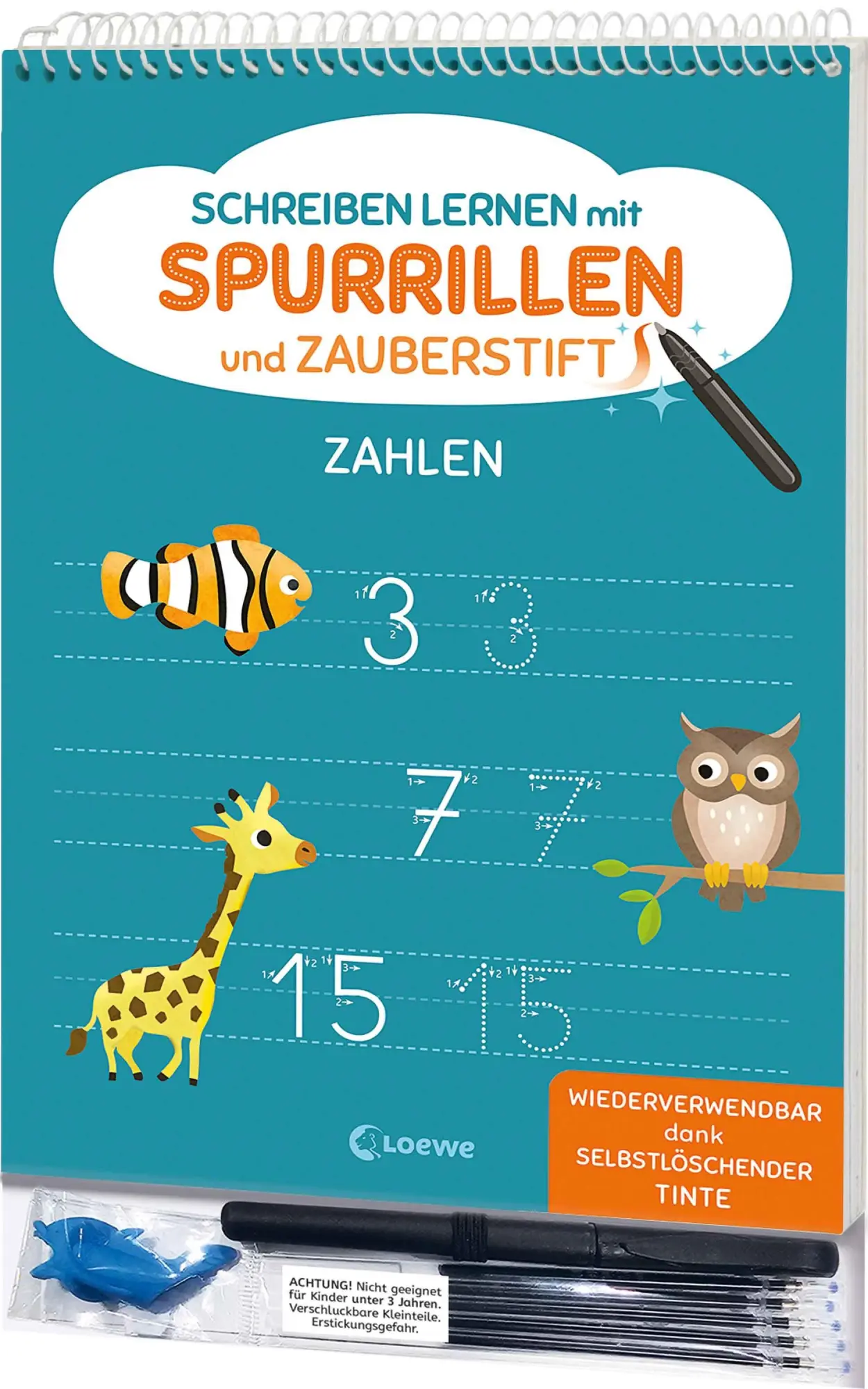 Bild: 9783743226760 | Schreiben lernen mit Spurrillen und Zauberstift - Zahlen | Eisendle