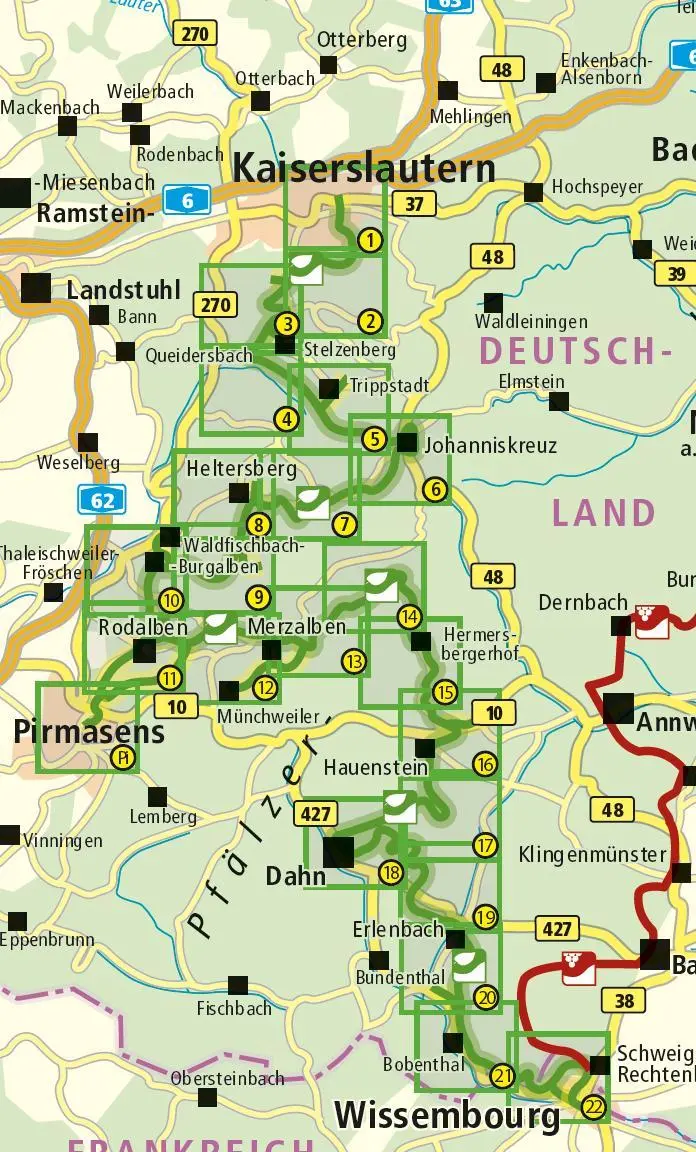 Bild: 9783899206760 | Pfälzer Waldpfad 1 : 25 000 Wanderkarte | (Land-)Karte | Deutsch