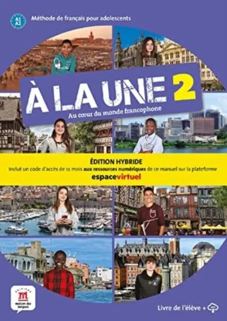 Cover: 9788419236760 | A la une 2 - Edition hybride - Livre de l'eleve + audio MP3. A1-A2