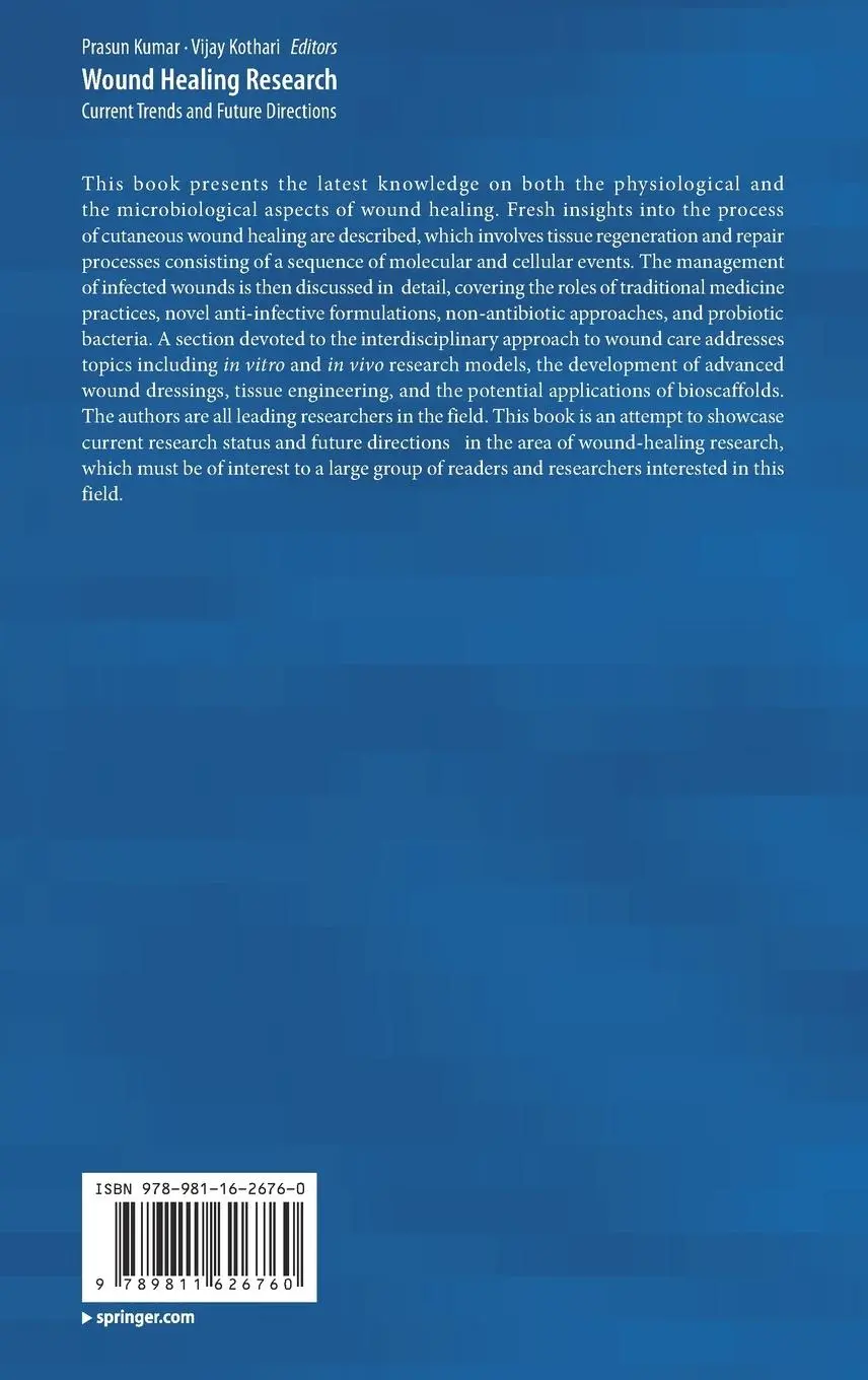Rückseite: 9789811626760 | Wound Healing Research | Current Trends and Future Directions | Buch