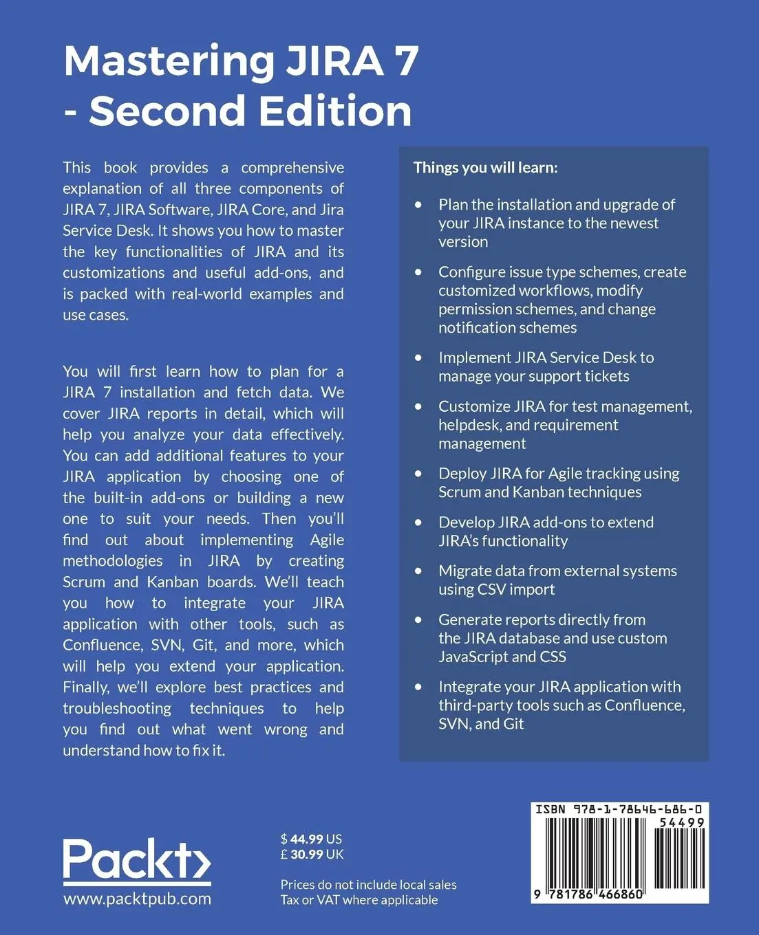 Rückseite: 9781786466860 | Mastering JIRA 7 - Second Edition | Ravi Sagar | Taschenbuch | 2016