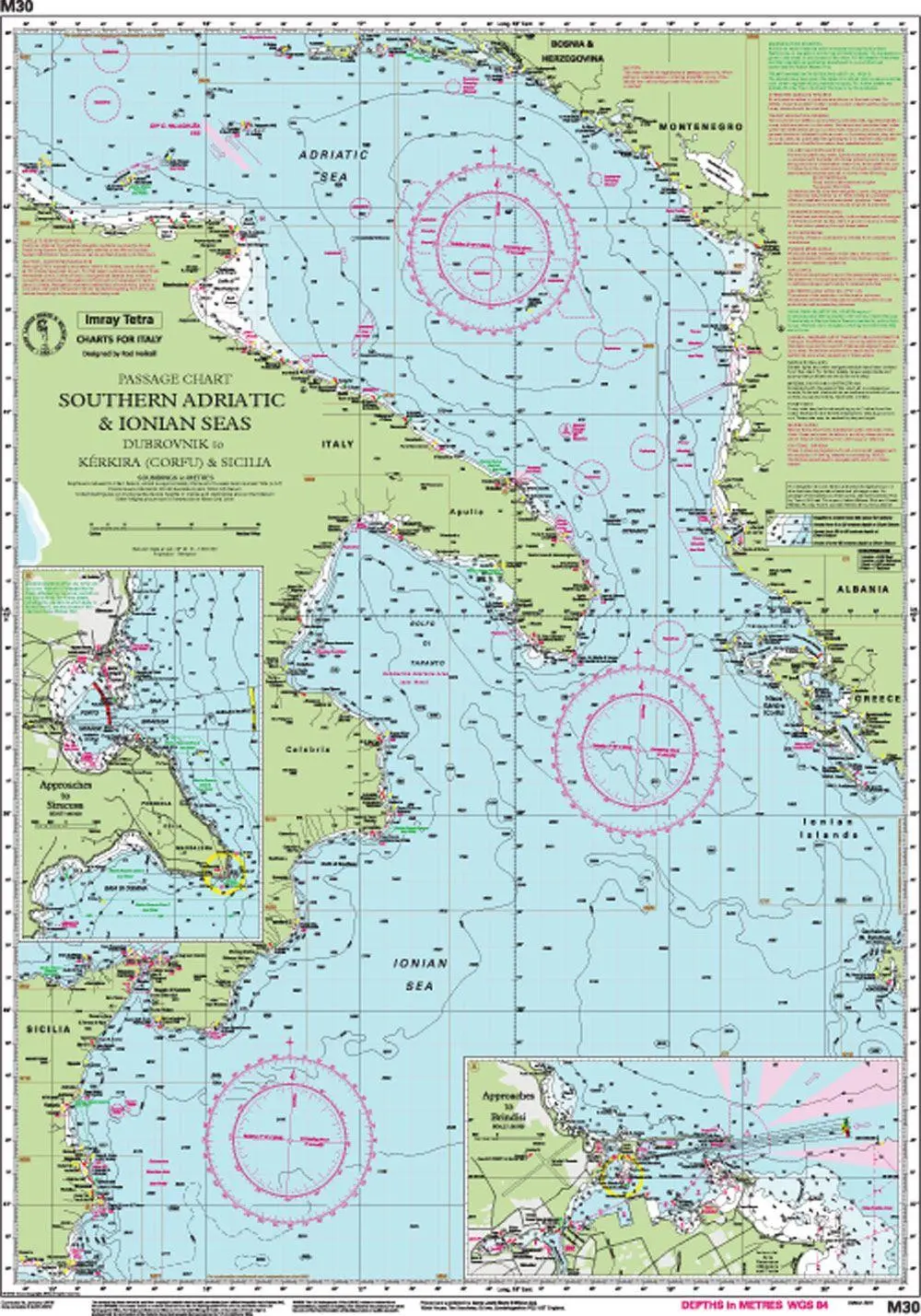 Bild: 9781846236860 | M30 Southern Adriatic and Ionian Seas | Imray M Series | (Land-)Karte
