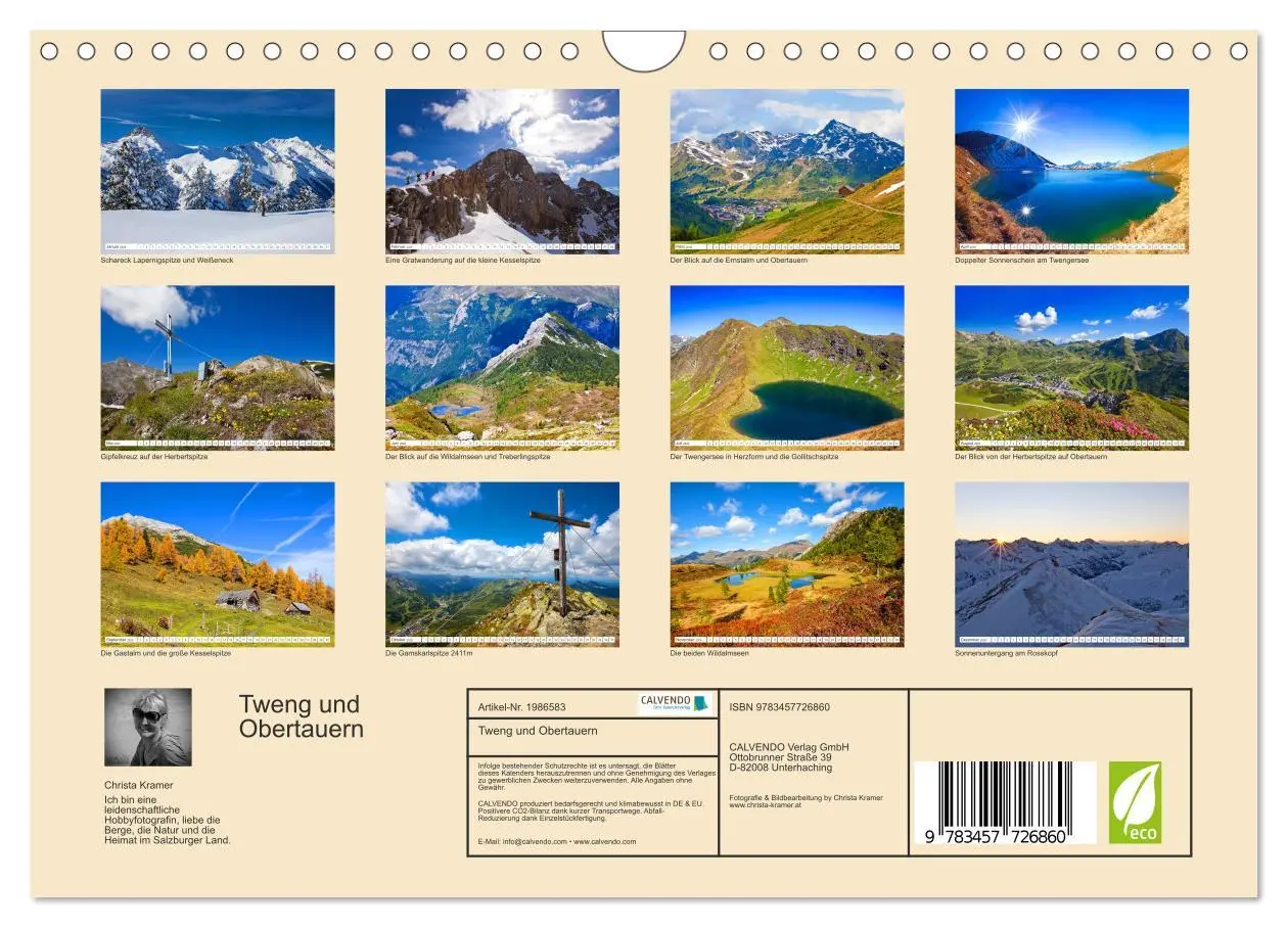 Bild: 9783457726860 | Tweng und Obertauern (Wandkalender 2026 DIN A4 quer), CALVENDO...