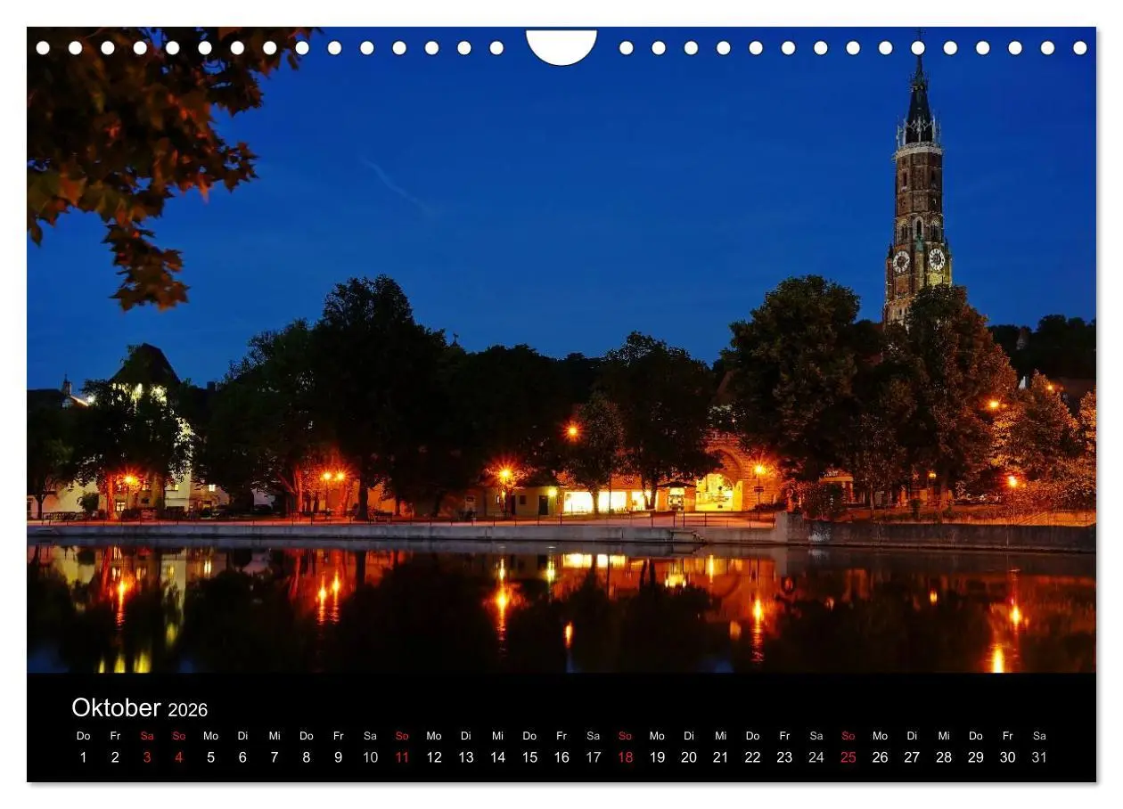 Bild: 9783516126860 | Landshut bei Tag und Nacht (Wandkalender 2026 DIN A4 quer),...