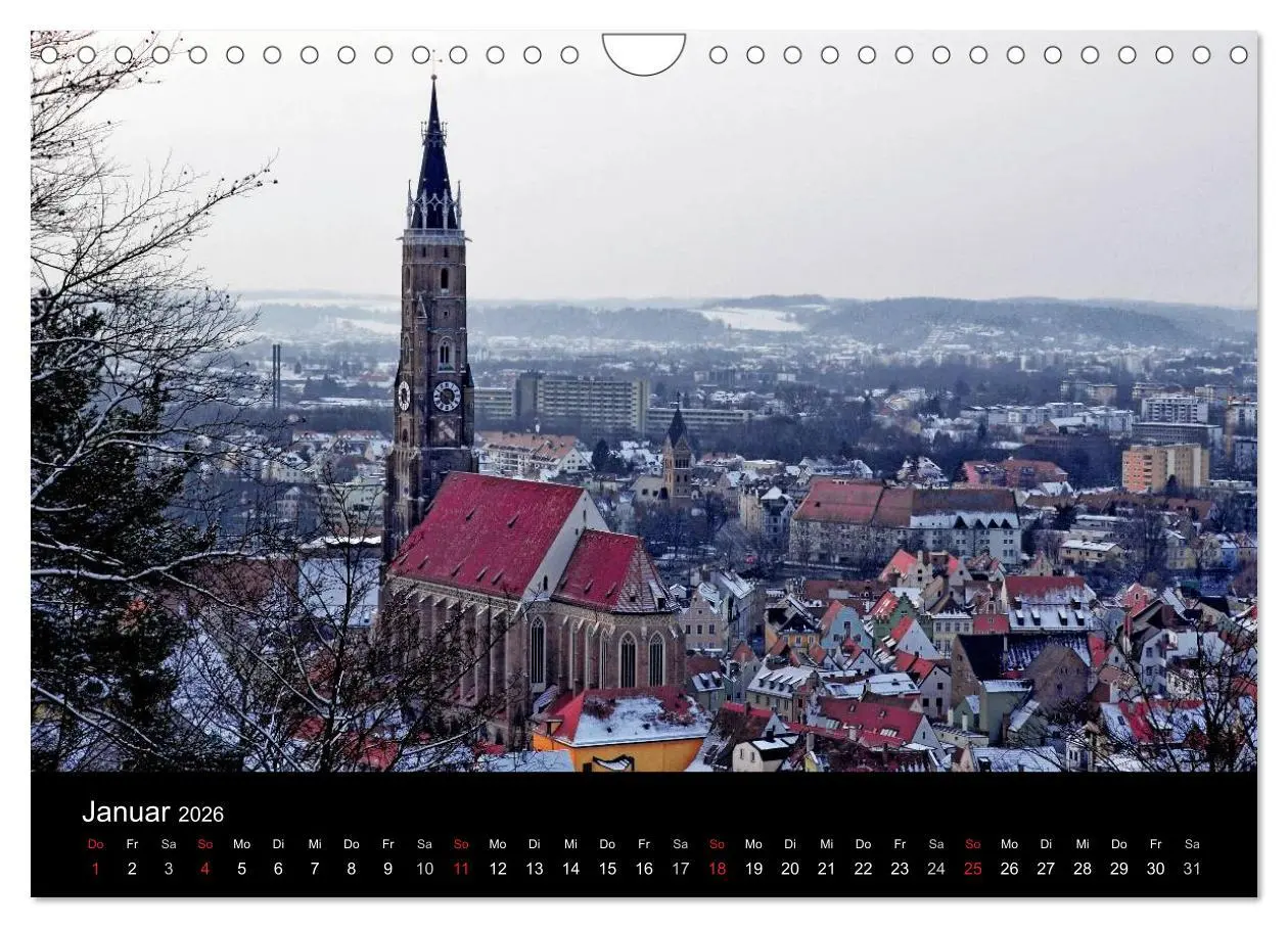 Bild: 9783516126860 | Landshut bei Tag und Nacht (Wandkalender 2026 DIN A4 quer),...