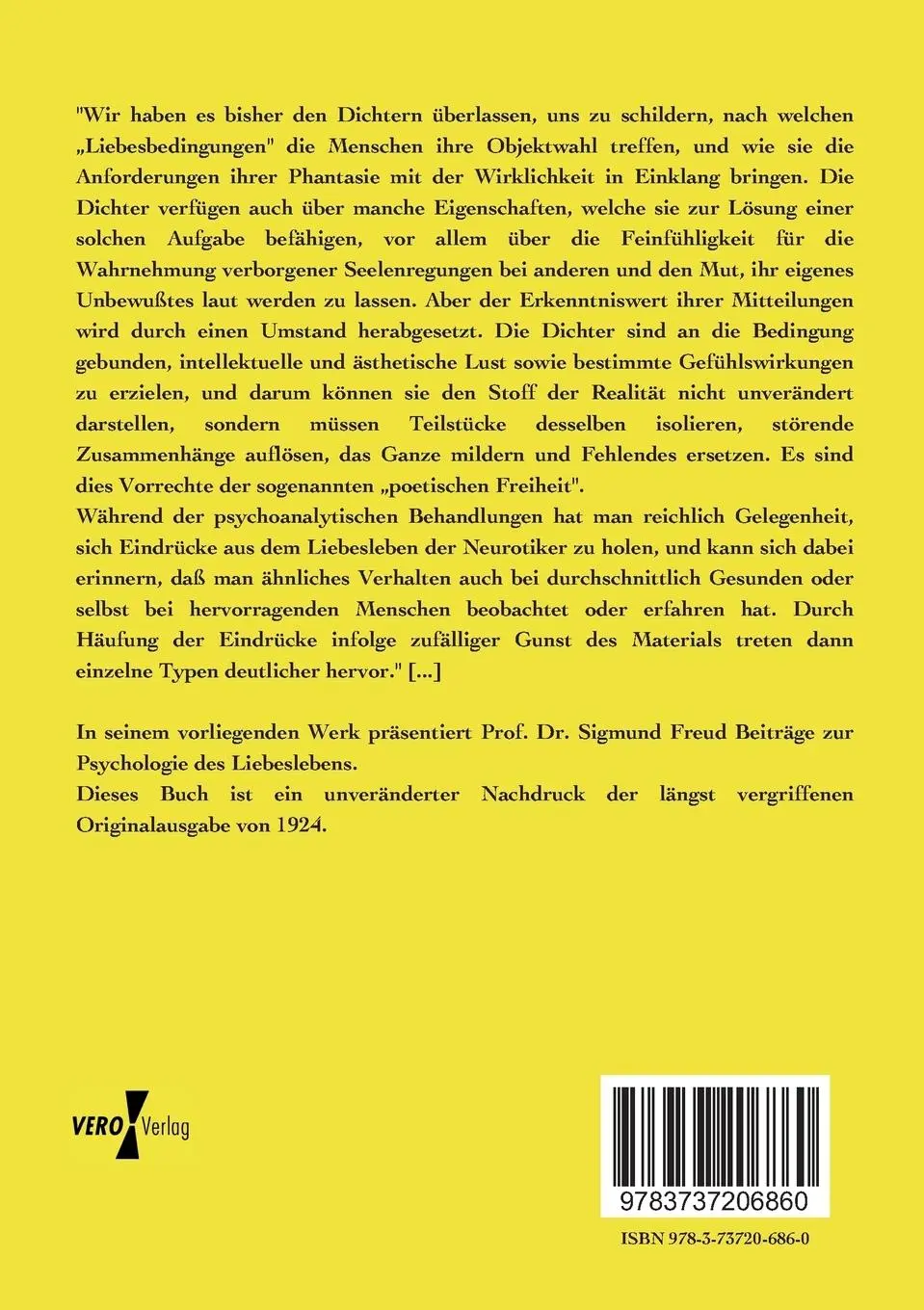 Rückseite: 9783737206860 | Beiträge zur Psychologie des Liebeslebens | Sigmund Freud | Buch
