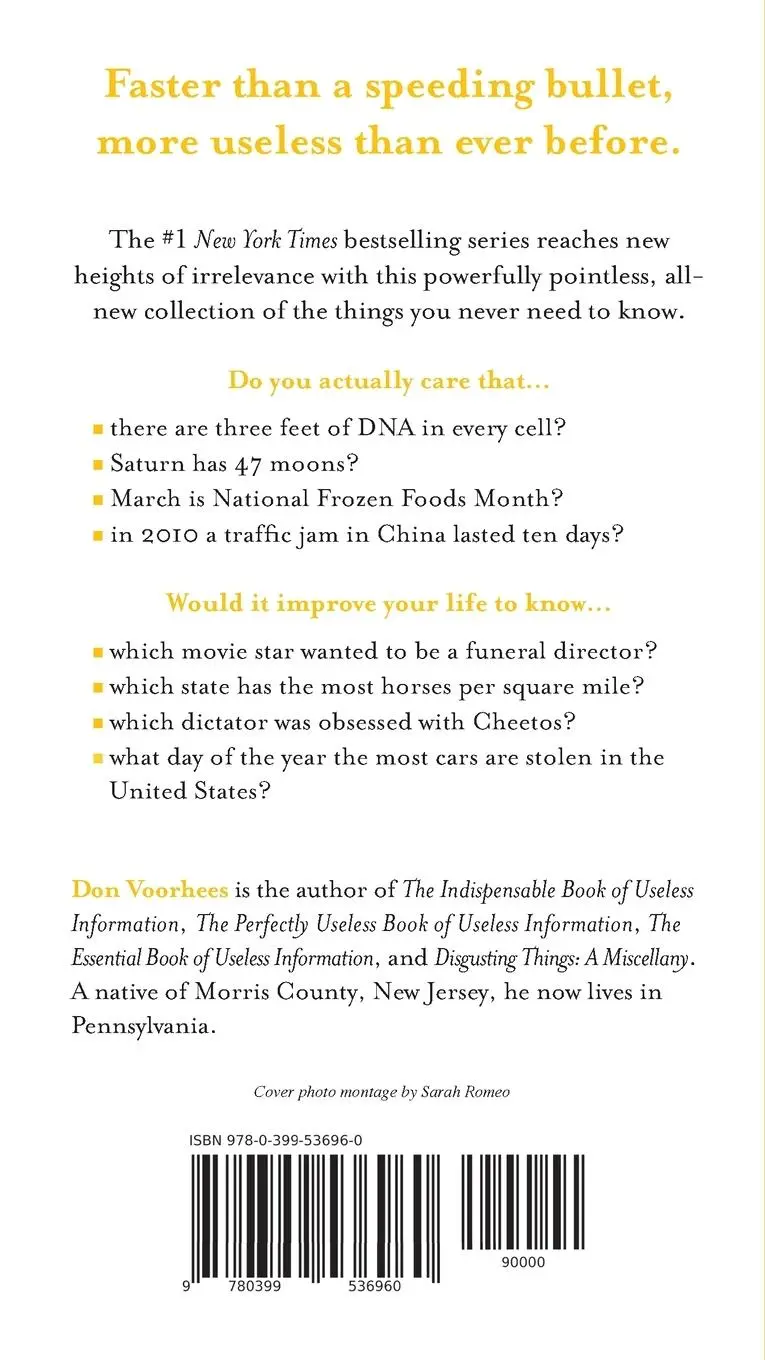 Rückseite: 9780399536960 | The Super Book of Useless Information | Don Voorhees | Taschenbuch