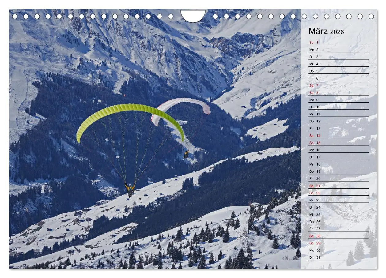 Bild: 9783457336960 | Gleitschirmfliegen in den Tuxer Alpen (Wandkalender 2026 DIN A4...