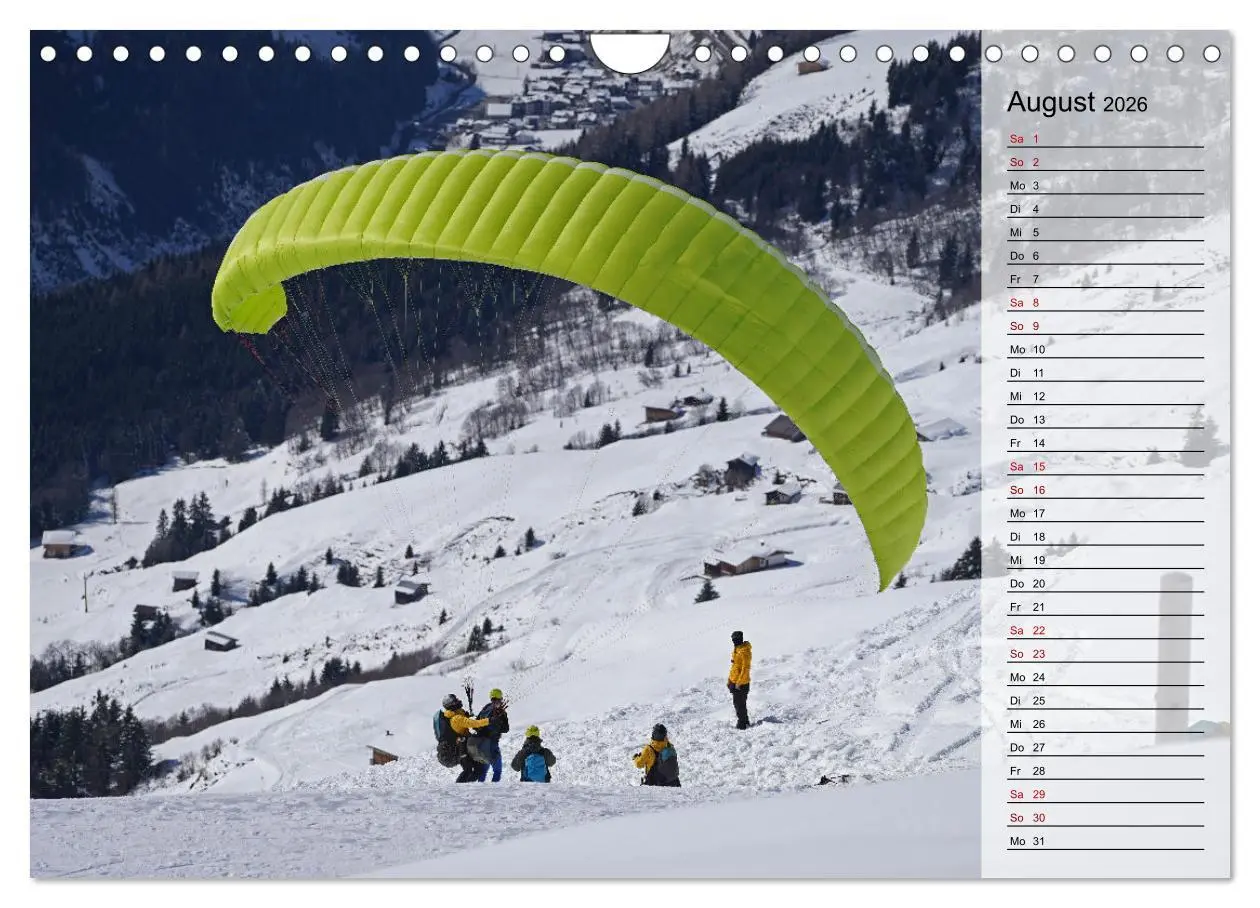 Bild: 9783457336960 | Gleitschirmfliegen in den Tuxer Alpen (Wandkalender 2026 DIN A4...