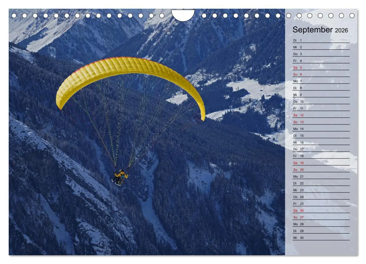 Bild: 9783457336960 | Gleitschirmfliegen in den Tuxer Alpen (Wandkalender 2026 DIN A4...