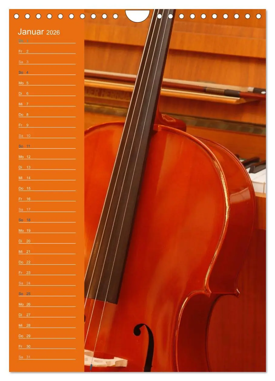 Bild: 9783516426960 | Geliebtes Cello (Wandkalender 2026 DIN A4 hoch), CALVENDO...