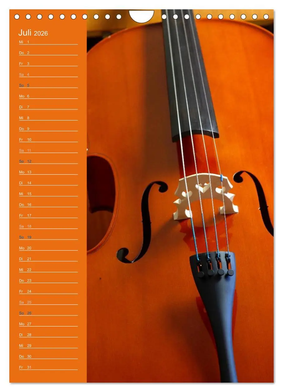 Bild: 9783516426960 | Geliebtes Cello (Wandkalender 2026 DIN A4 hoch), CALVENDO...