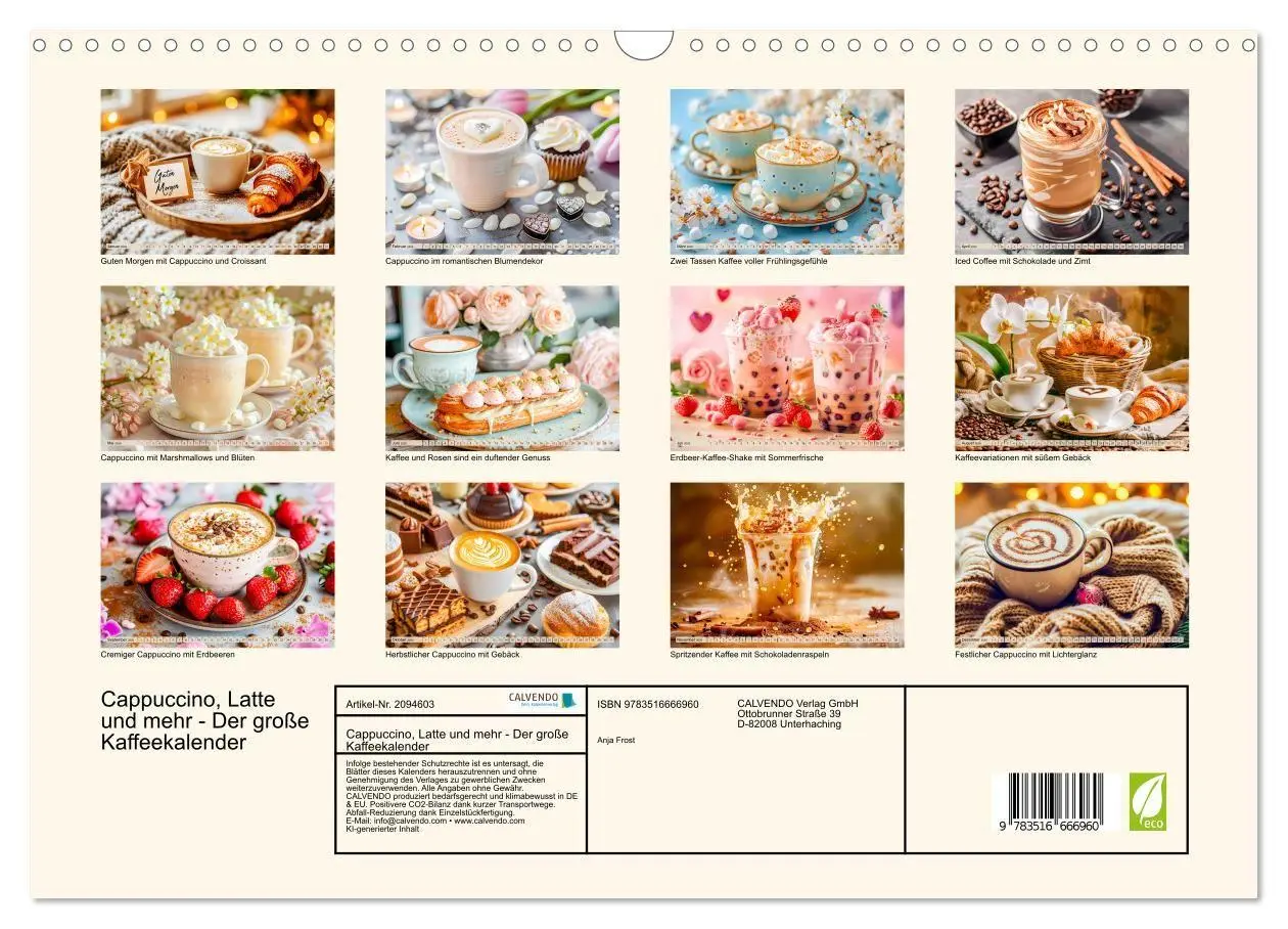 Bild: 9783516666960 | Cappuccino, Latte und mehr - Der große Kaffeekalender (Wandkalender...