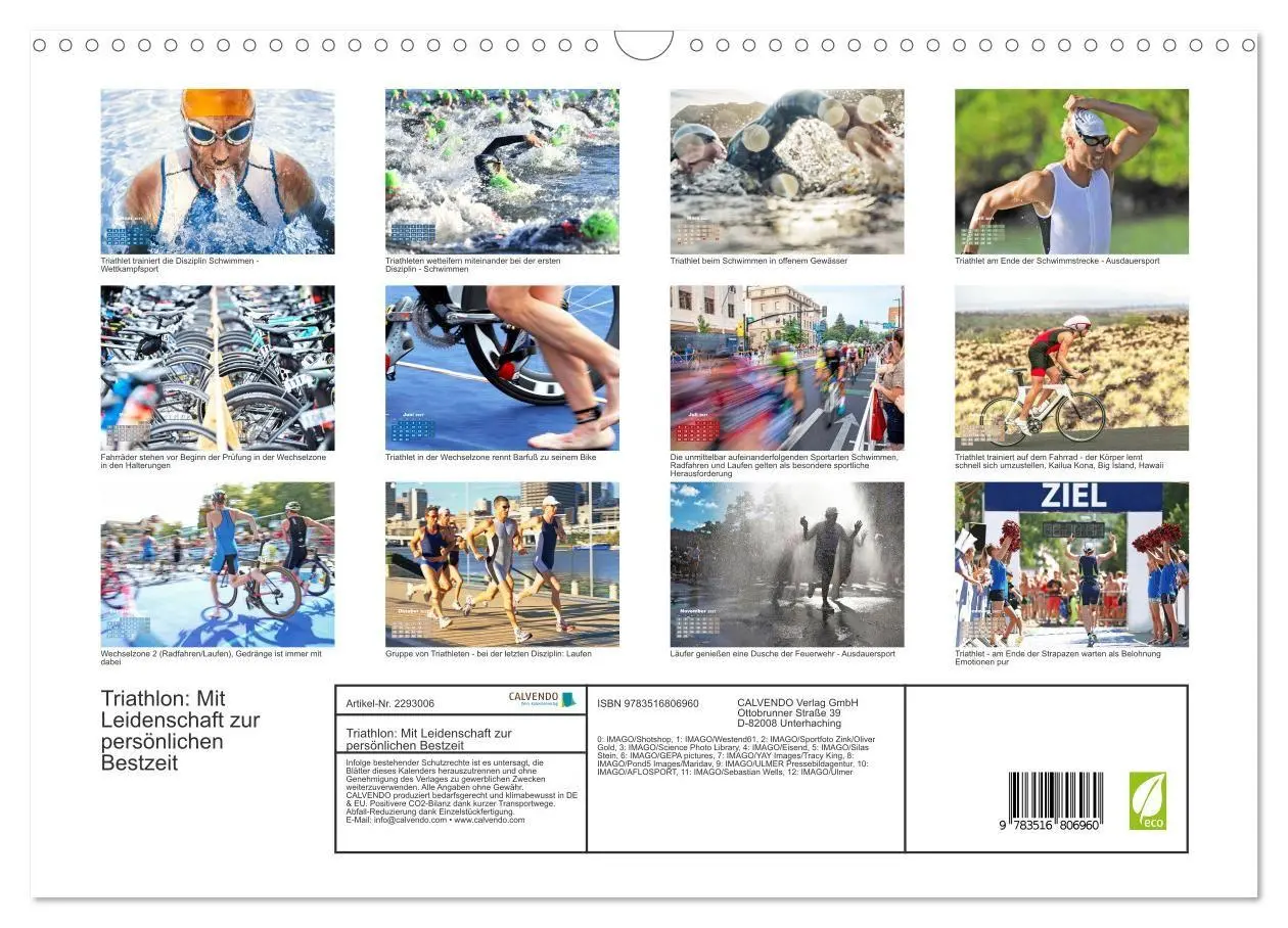 Bild: 9783516806960 | Triathlon: Mit Leidenschaft zur persönlichen Bestzeit (Wandkalender...
