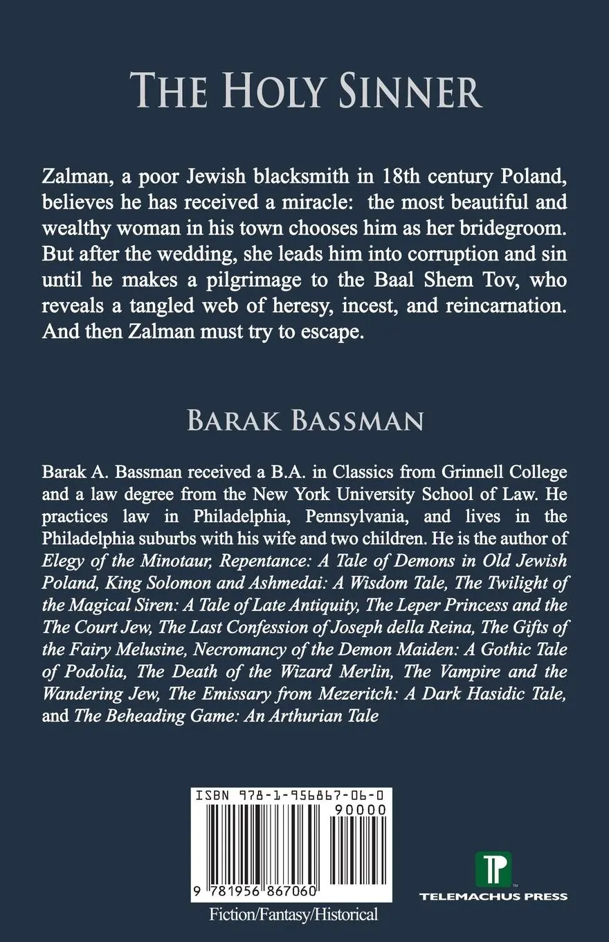 Rückseite: 9781956867060 | The Holy Sinner | A Gothic Tale of the Baal Shem Tov | Bassman | Buch