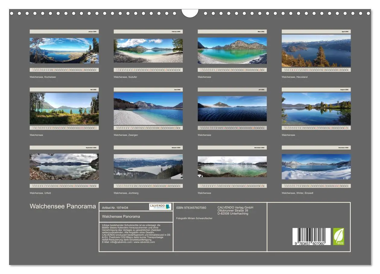 Bild: 9783457607060 | Walchensee Panorama (Wandkalender 2026 DIN A3 quer), CALVENDO...