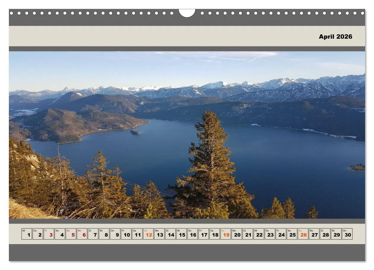 Bild: 9783457607060 | Walchensee Panorama (Wandkalender 2026 DIN A3 quer), CALVENDO...