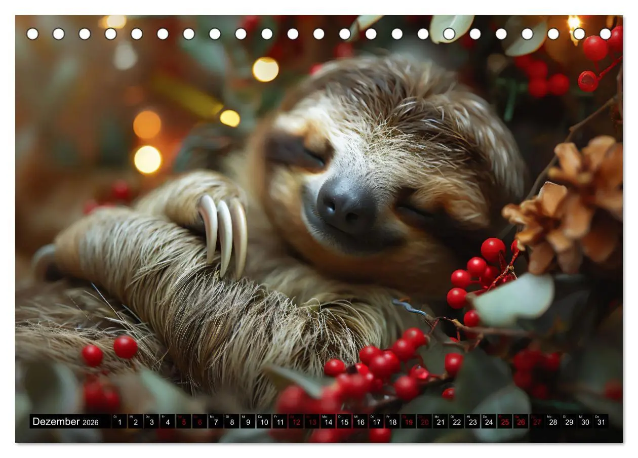 Bild: 9783457387160 | Faultiere - entspannt durchs Jahr (Tischkalender 2026 DIN A5 quer),...