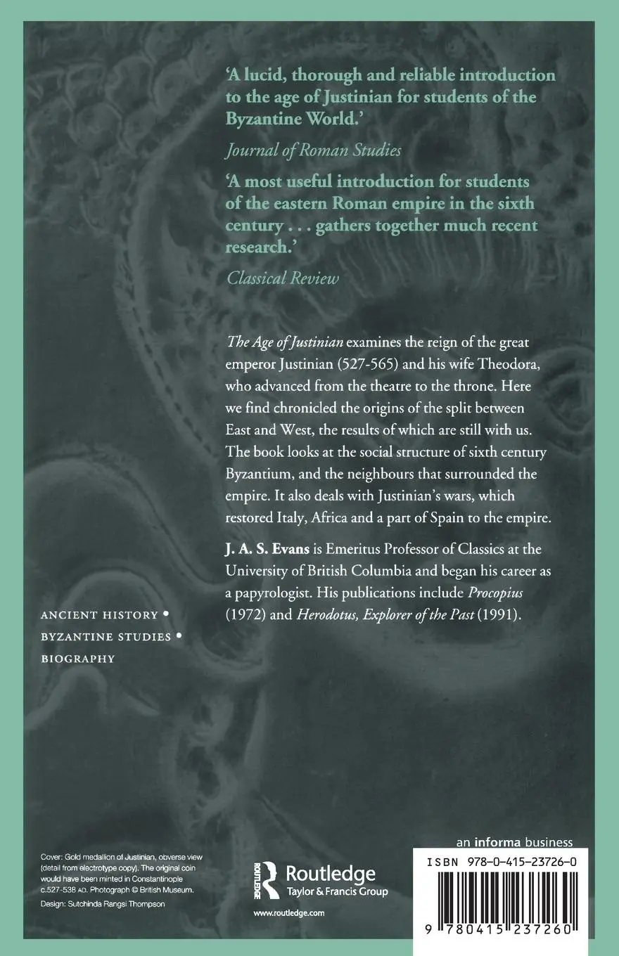 Rückseite: 9780415237260 | The Age of Justinian | The Circumstances of Imperial Power | Evans