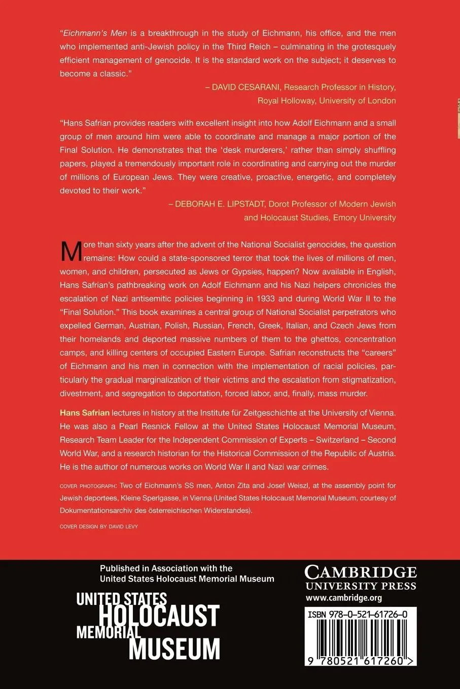 Rückseite: 9780521617260 | Eichmann's Men | Hans Safrian | Taschenbuch | Englisch | 2012