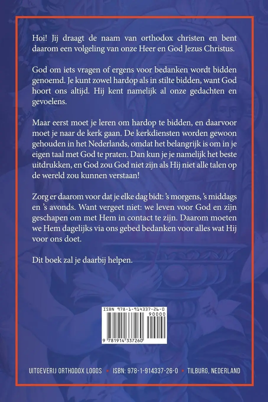 Rückseite: 9781914337260 | Gebedenboek Voor Kinderen | Volgens De Orthodox Christelijke Traditie