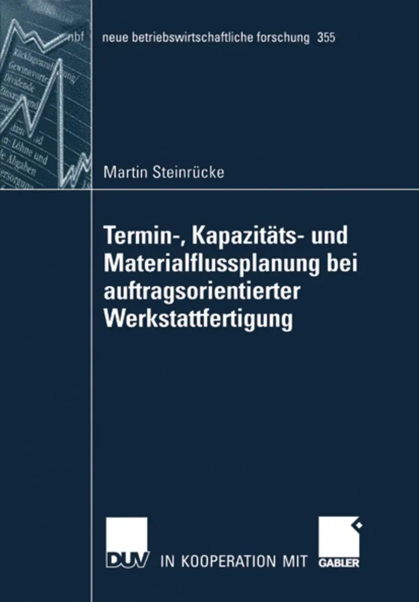 Cover: 9783835007260 | Termin-, Kapazitäts- und Materialflussplanung bei...