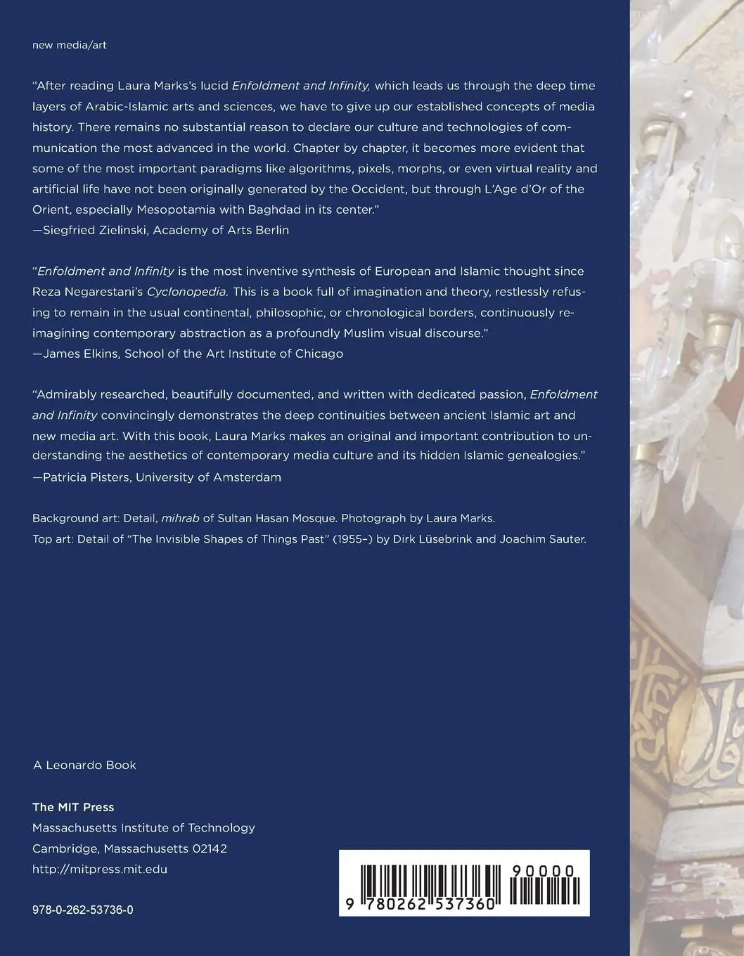 Rückseite: 9780262537360 | Enfoldment and Infinity | An Islamic Genealogy of New Media Art | Buch