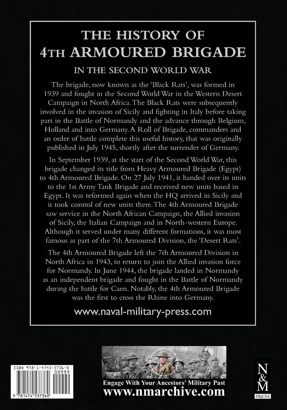 Rückseite: 9781474537360 | THE HISTORY OF THE 4th ARMOURED BRIGADE | In the Second World War