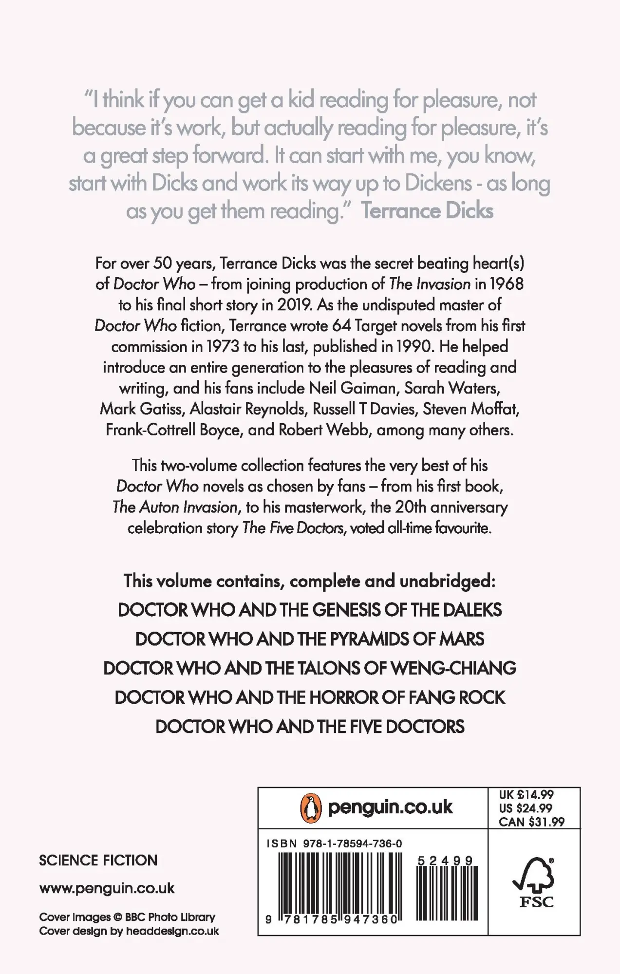 Rückseite: 9781785947360 | The Essential Terrance Dicks Volume 2 | Terrance Dicks | Taschenbuch