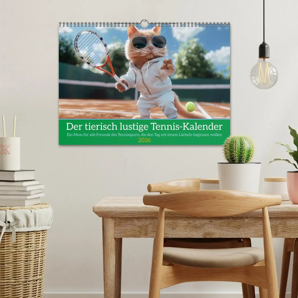 Bild: 9783457367360 | Der tierisch lustige Tennis-Kalender (Wandkalender 2026 DIN A3...